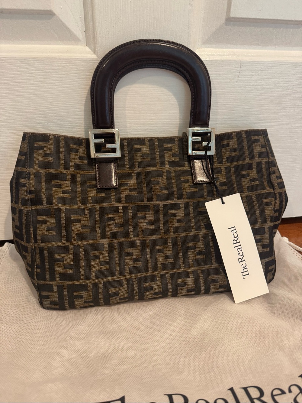 Fendi Small Vintage Zucca FF Top-Handle Tote